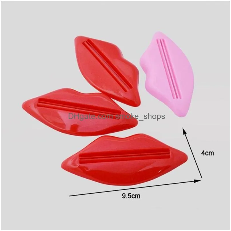 wholesale home tube rolling holder squeezer multifunction toothpaste squeezer sexy lip kiss bathroom tube dispenser squeezer