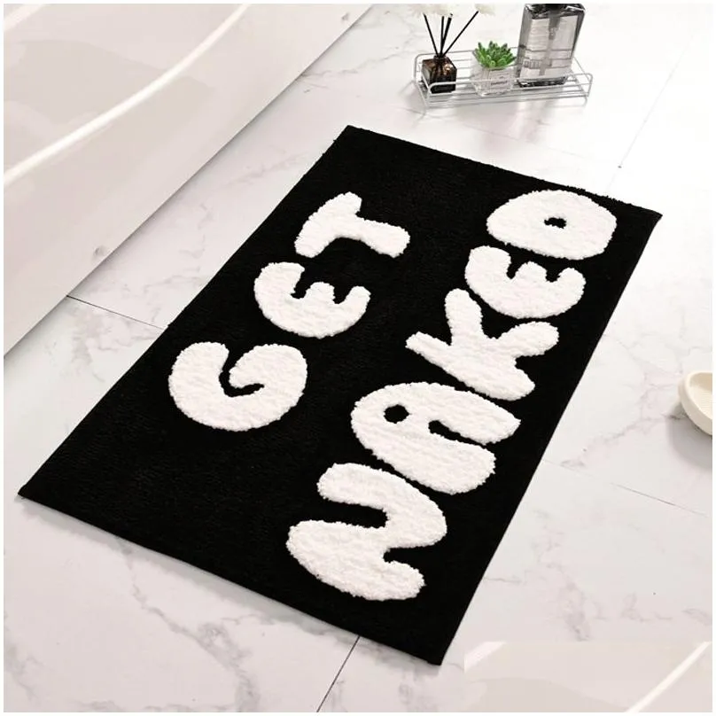 bath mats pink bath mat get naked alphabet soft flocking carpet shower foot pad entrance doormat water absorption rugs bathroom decoration