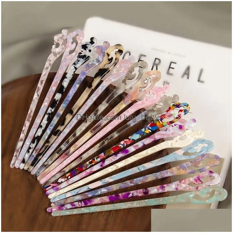 vintage hair clip acetate hairpins hair accessories for women girls chopstick shaped hair clips sticks pins 2023 fashion