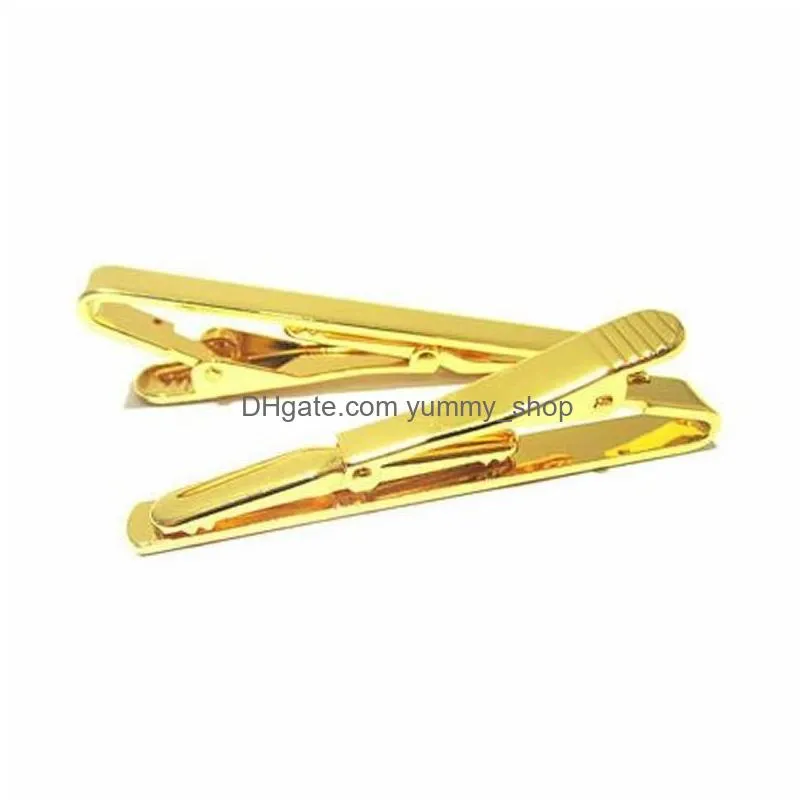 mix color men tie clip pins bars golden slim glassy necktie business suits accessories gold silver bronze ti02