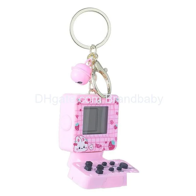 cute games charms jewelry keychain student backpack key ring accessories hanger