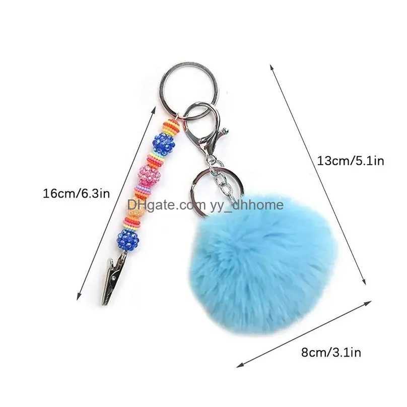 ups credit debit card grabber puller beaded key chain ring for long acrylic nails card puller iron clip keychain