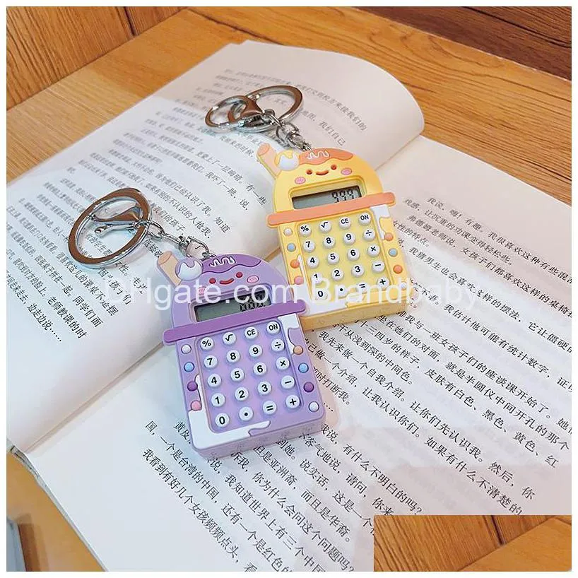 cute calculator and games charms jewelry keychain student backpack bubble tea key ring accessories hanger