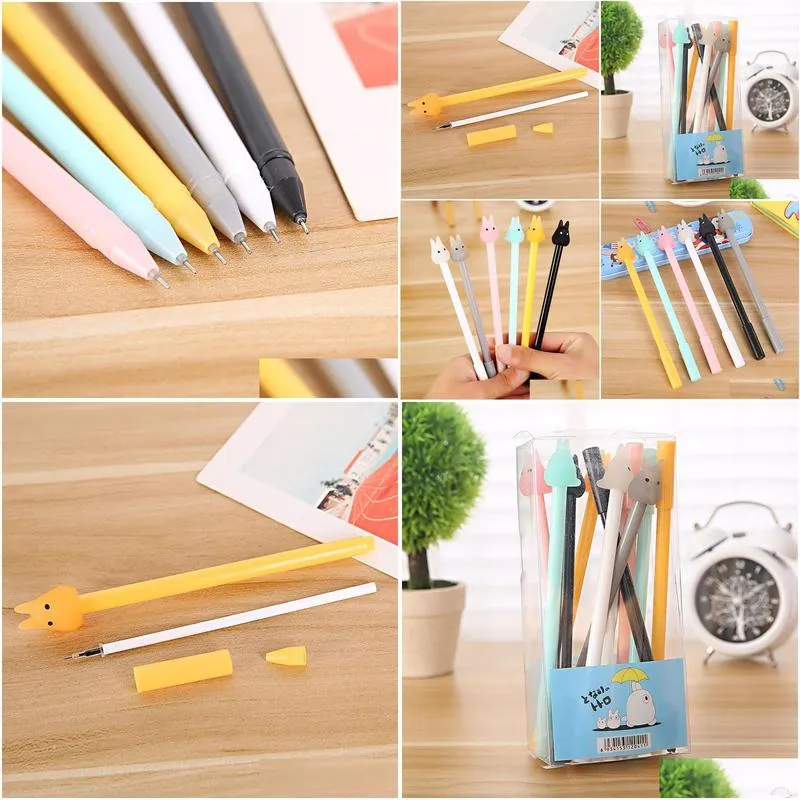 gel pens stationery cute totoro gelink pen signature escolar papelaria school office writing supply students gift1