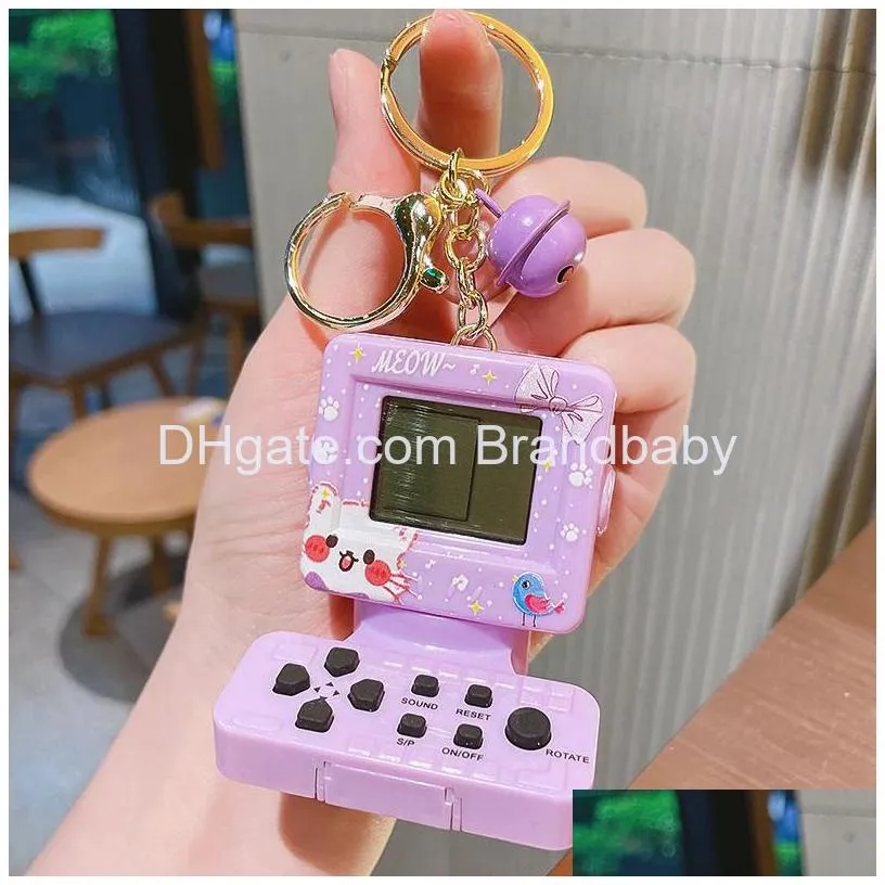 cute games charms jewelry keychain student backpack key ring accessories hanger