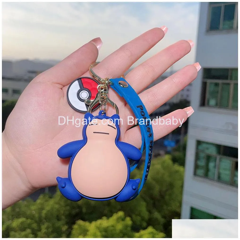 fashion animation character jewelry keychain backpack dinosaur key ring accessories hanger multi colors