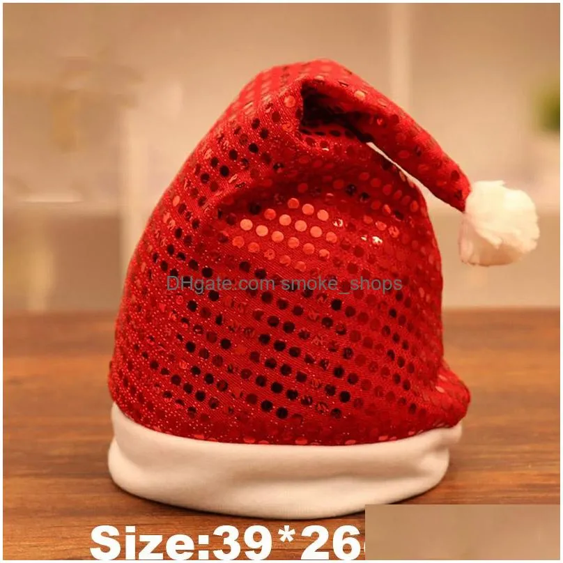 sequin christmas hat colorful santa hat for holiday christmas party supplies christmas decoration gift snowflake santa claus hat dbc