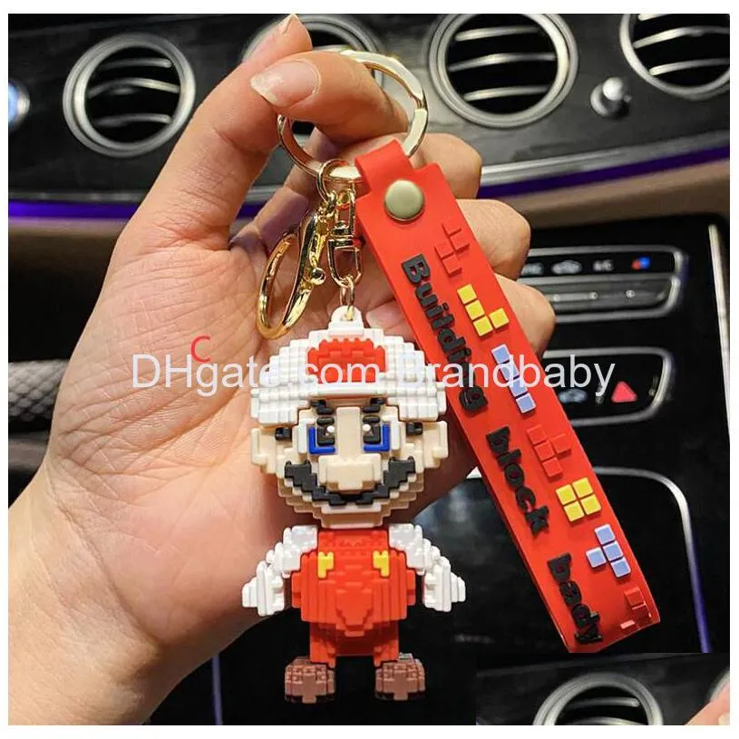 cartoon animation charms jewelry keychain backpack key ring accessories hanger 4 colors