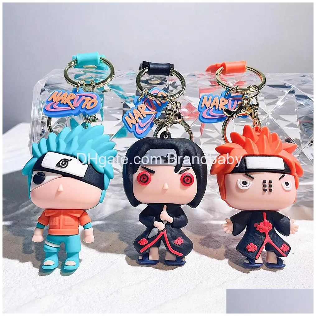 cartoon animation 7 styles character jewelry keychains backpack car fashion key ring accessories