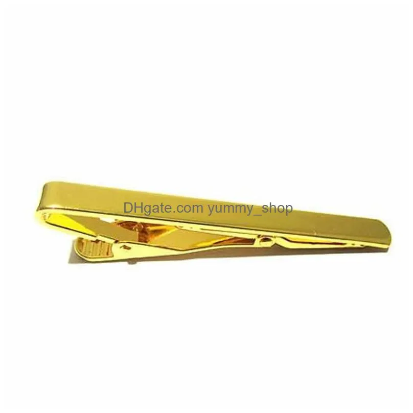 mix color men tie clip pins bars golden slim glassy necktie business suits accessories gold silver bronze ti02