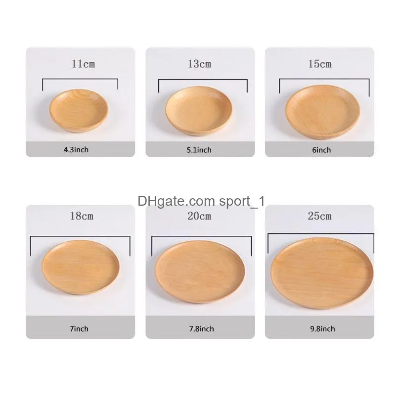 round beech fruits plate pizza dish children bowl wood el tray cup pad dessert plate sushi platter dish serving tray tableware dbc