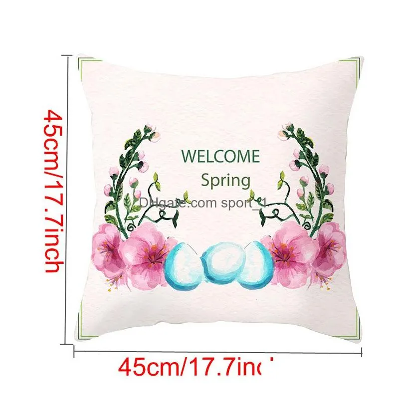 sofa bed decor festival pillowcase cushion 18inch single sided printing easter pillow cases home sofa decorative pillows dh1404