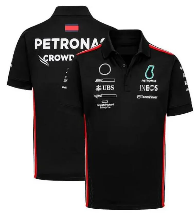 F1 racing polo shirt summer new lapel body shirt the same style custom