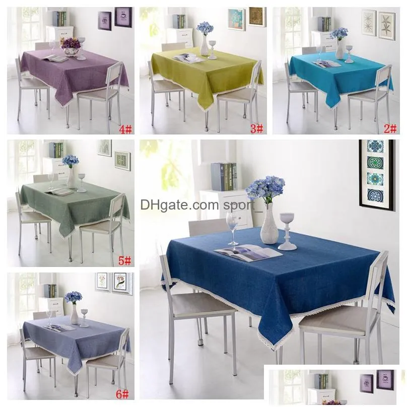 lace tablecloth solid color decorative tablecloth polyester table cloth dining table cover for party home decoration wholesale dbc