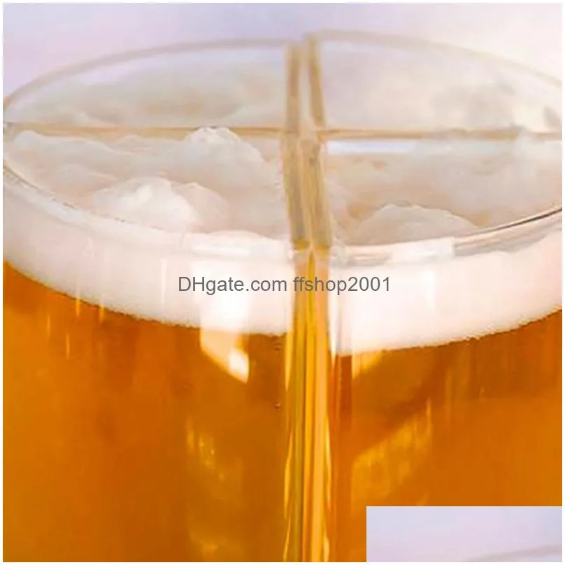 4 in 1 beer cups creative funny beer glasses acrylic plastic beer mug party bar super convivial wine glasses vtky2200