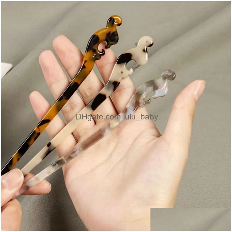 vintage hair clip acetate hairpins hair accessories for women girls chopstick shaped hair clips sticks pins 2023 fashion