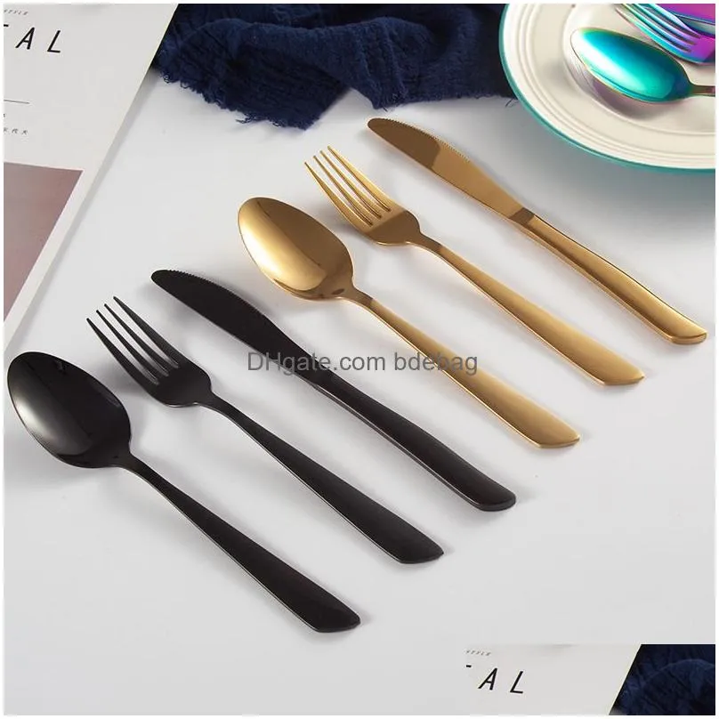 5pcs/set flatware set multipurpose use for home kitchen or restaurant stainless steel flatware set dinner knives/spoons/forks vt1527