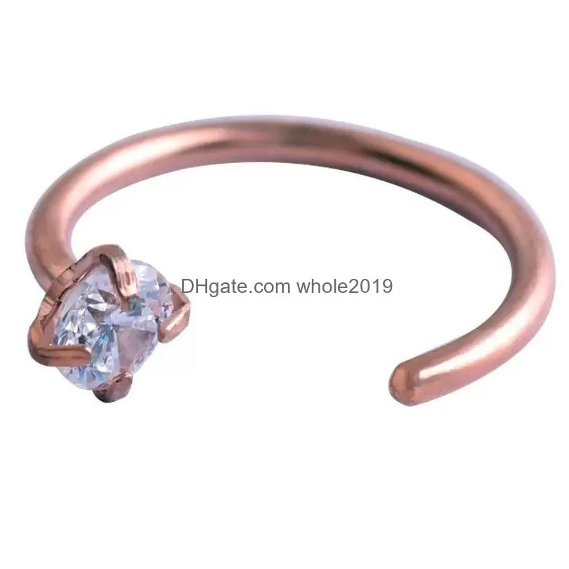 steel hinged segment ring nose septum piercing helix cartilage twist hoop earring cone spike horseshoe ring