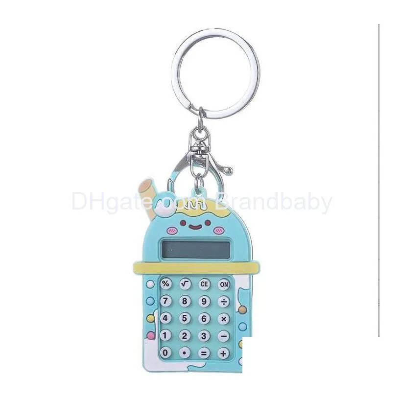 cute calculator and games charms jewelry keychain student backpack bubble tea key ring accessories hanger