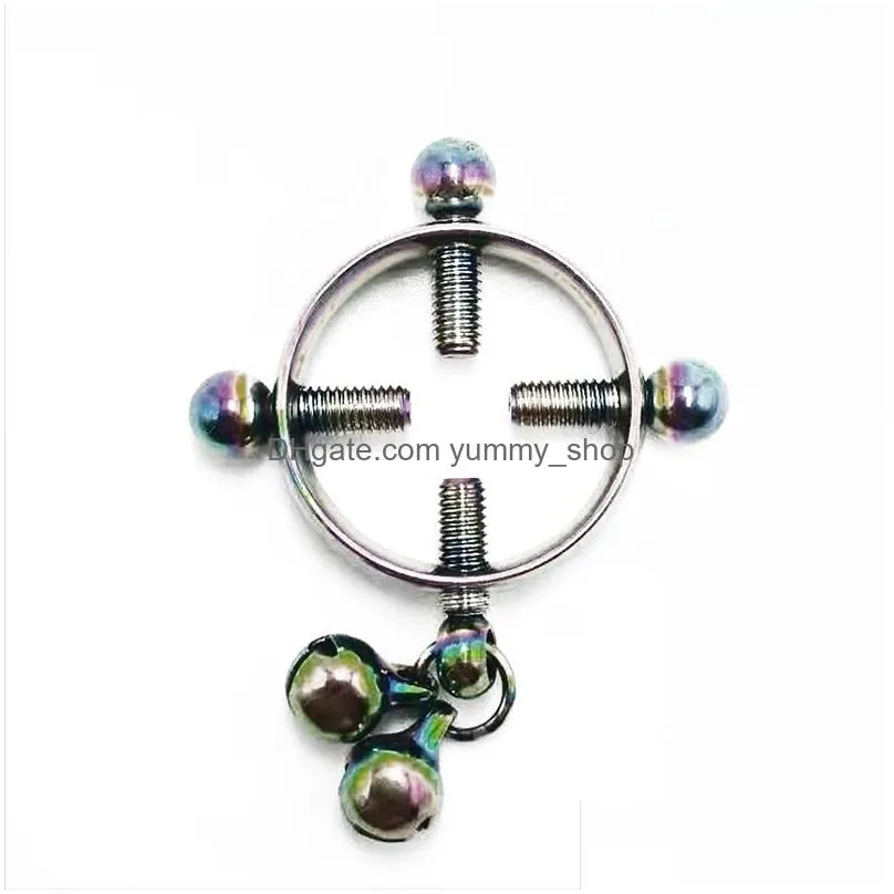 fake nipple ring adult non piercing breast nail stainless steel screw shield clamp for women sexy body jewelry gift