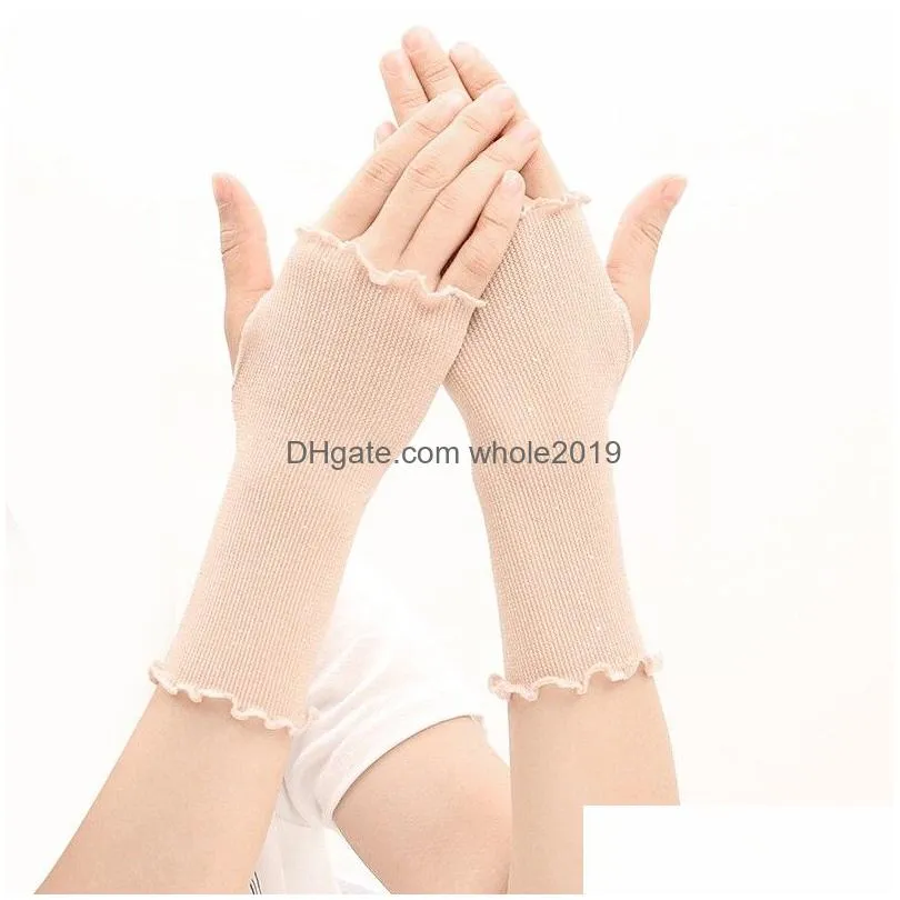 womens y mesh fingerless gloves summer driving gloves anti uv sunscreen elegant ladies half finger fishnet mitten
