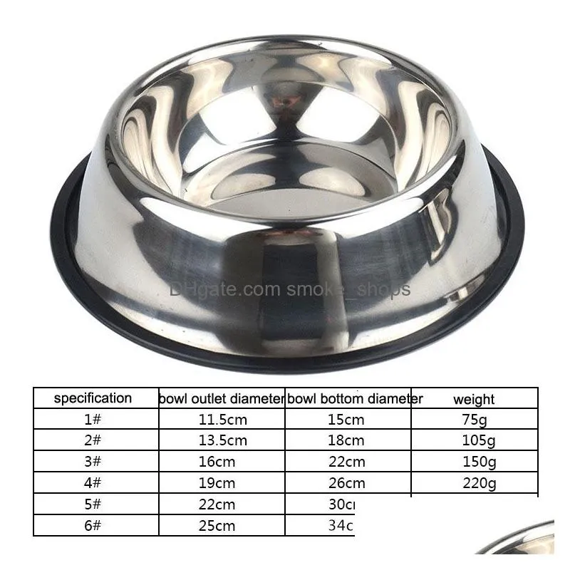 stainless steel dog cat bowl nonslip pet feeder pet bowl pets supplies cat food bowl pet dog accessories vtky2332