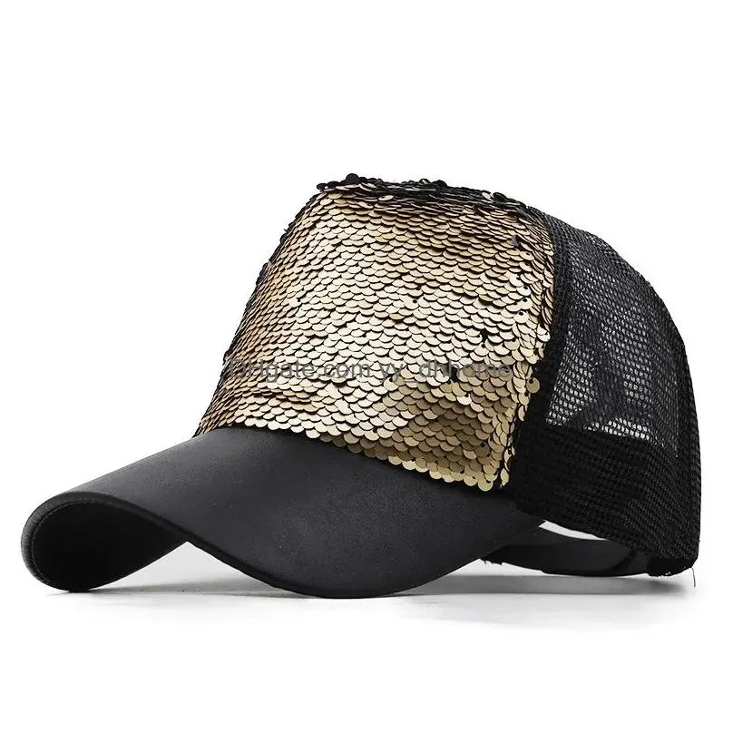 summer women baseball caps sequins mesh cap fashion adjustable shade hats snapback hat outdoor sports