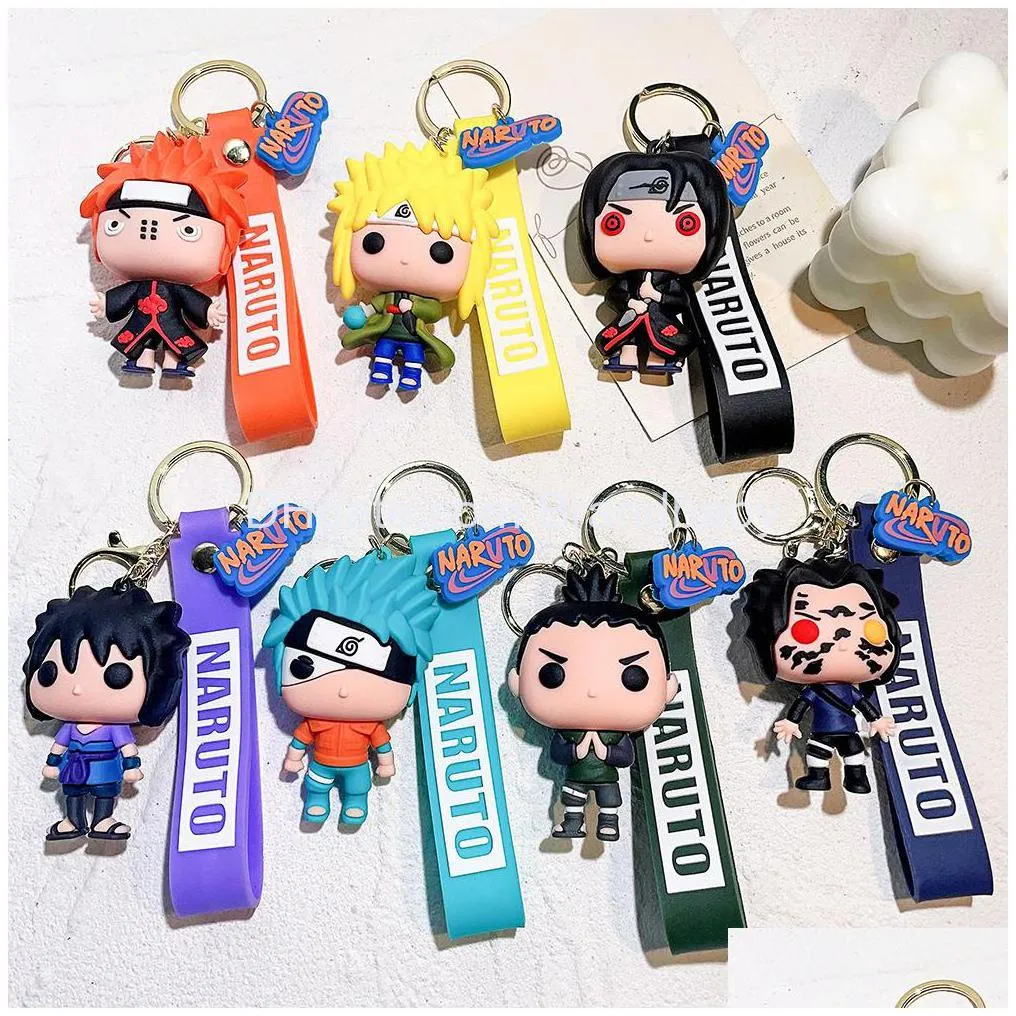 cartoon animation 7 styles character jewelry keychains backpack car fashion key ring accessories