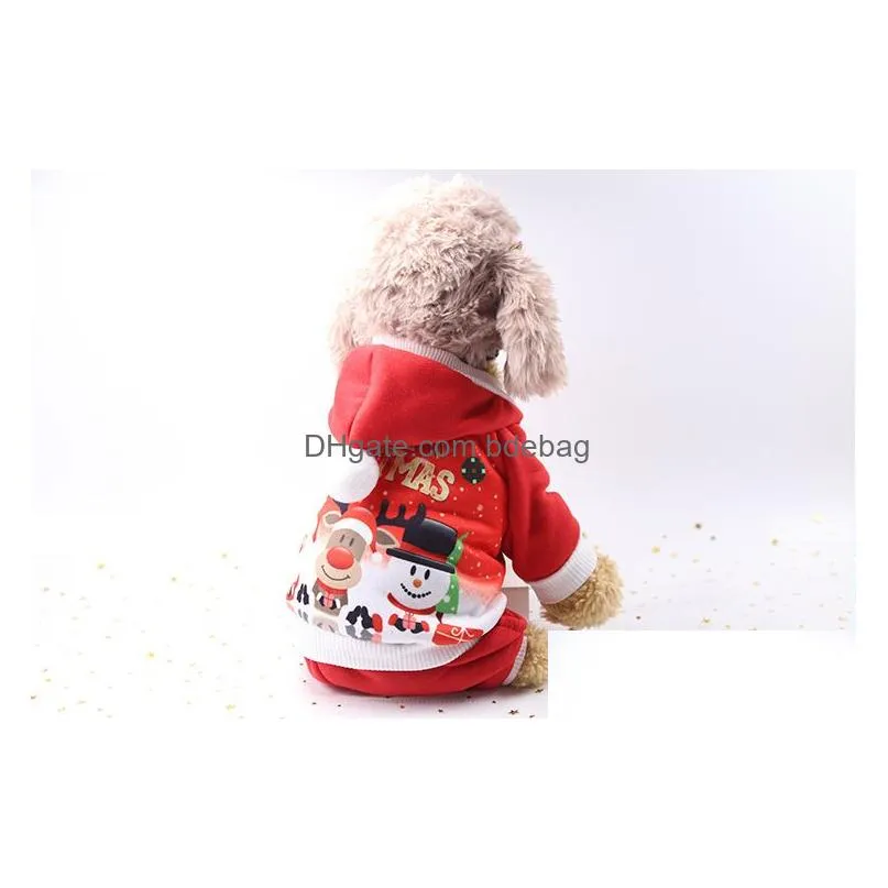 merry christmas pet dress 6 size elk santa puppy suit classic euramerican pet dog christmas clothes pets apparel wholesale dh0319