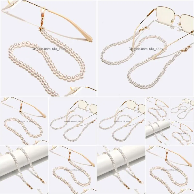 fashion pearl beaded glasses chain for women beads eyeglasses cords sunglasses strap elegant chic women eyeglass accessories