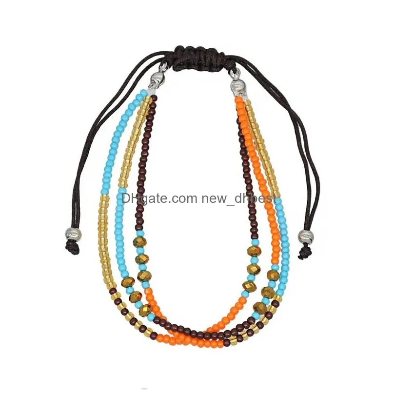 colorful rice beads braided bracelets bohemia beaded bracelet friendship bracelet fashion accessories
