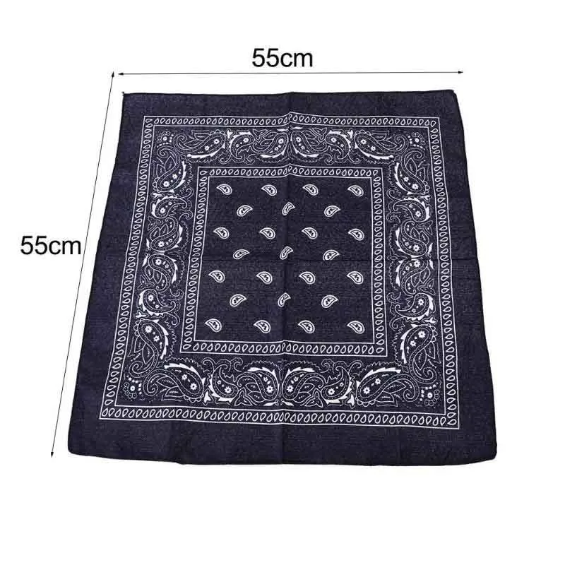 Bandanas Women Fashion Sports Supplies Handkerchief Neck Scarf Paisley Bandana Hair Band Wristband Printed Square Scarves