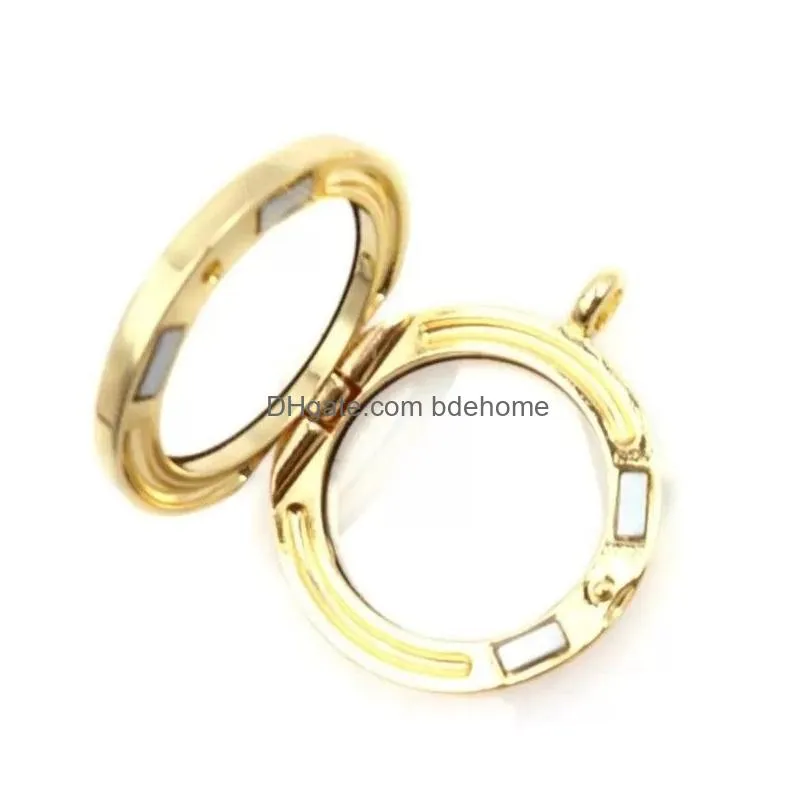 openable floating locket key rings round lockets pendants keychain living memory diy fashion jewelry