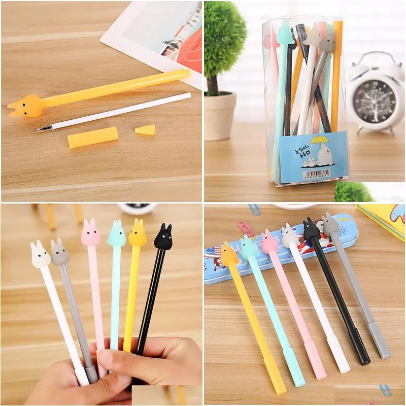 gel pens stationery cute totoro gelink pen signature escolar papelaria school office writing supply students gift1