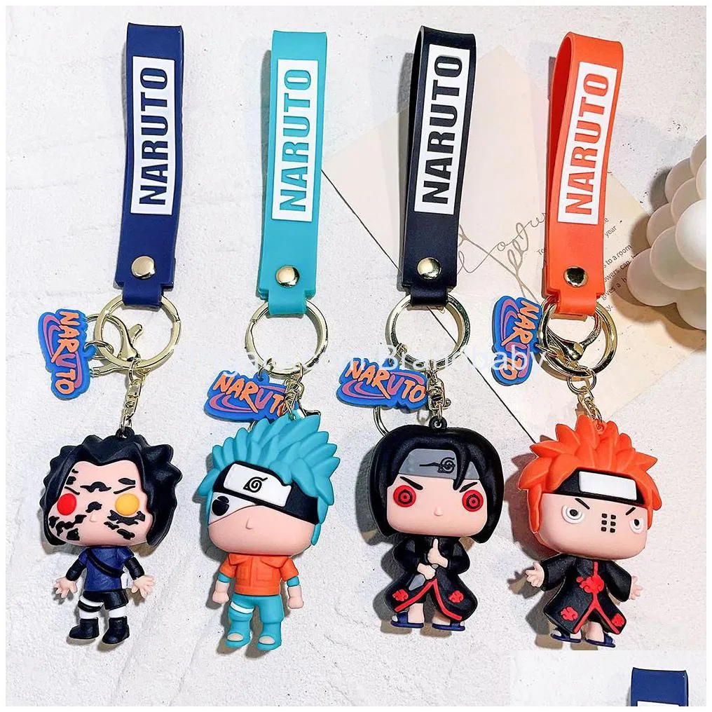 cartoon animation 7 styles character jewelry keychains backpack car fashion key ring accessories