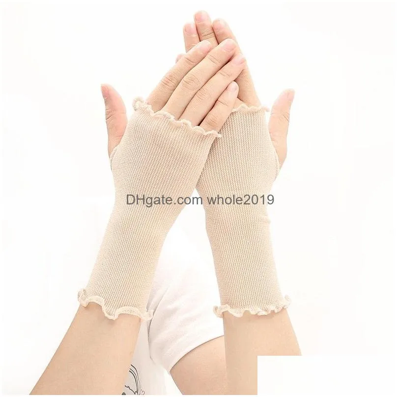 womens y mesh fingerless gloves summer driving gloves anti uv sunscreen elegant ladies half finger fishnet mitten