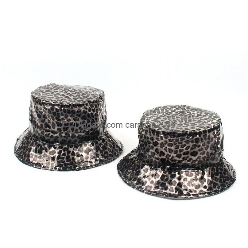 fashion summer leopard women bucket hat printed female outdoor fishing lady panama casual sun hat sunscreen