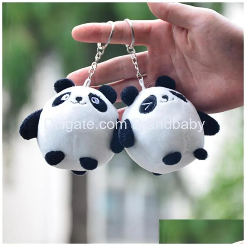 cute cartoon panda plush pendant toys doll key chain bag stuff plush pendant wholesale