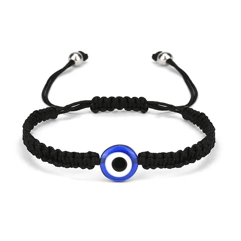  blue evil eye charm braided rope chains bracelets for women men turtle elephant hamsa hand charm red string bangle fashion jewelry