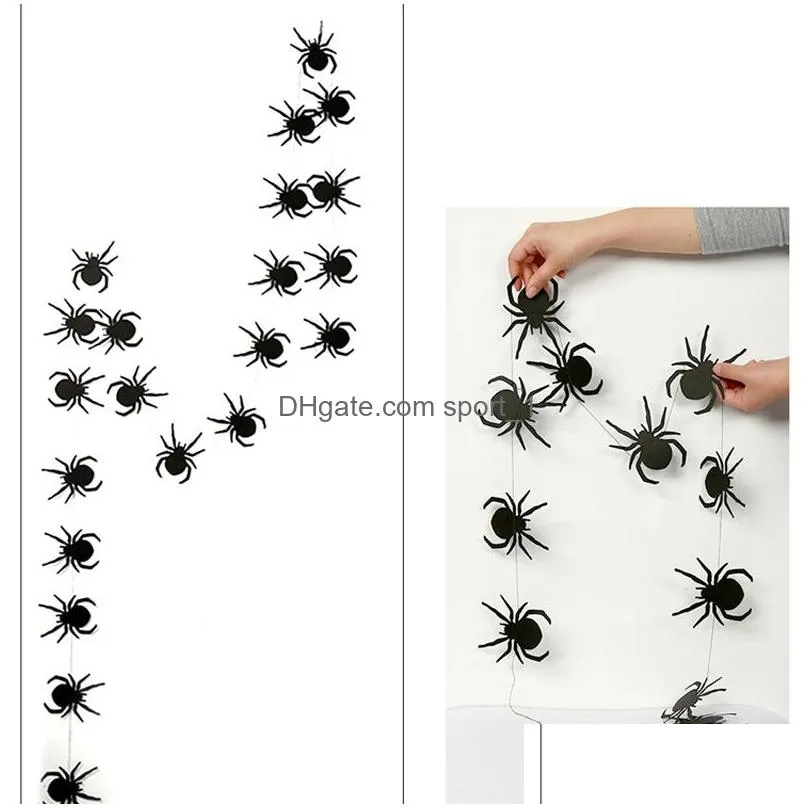 halloween party decoration banner pumpkin bat spider shape wall hanging paper garland home decoration halloween supplies dbc vt0552