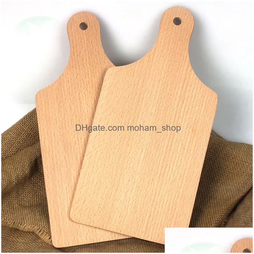 food dinner wooden tray with handle kitchen fruit meat cutting plats eco friendly pizza bread wood dishes durable safety trays vt1584