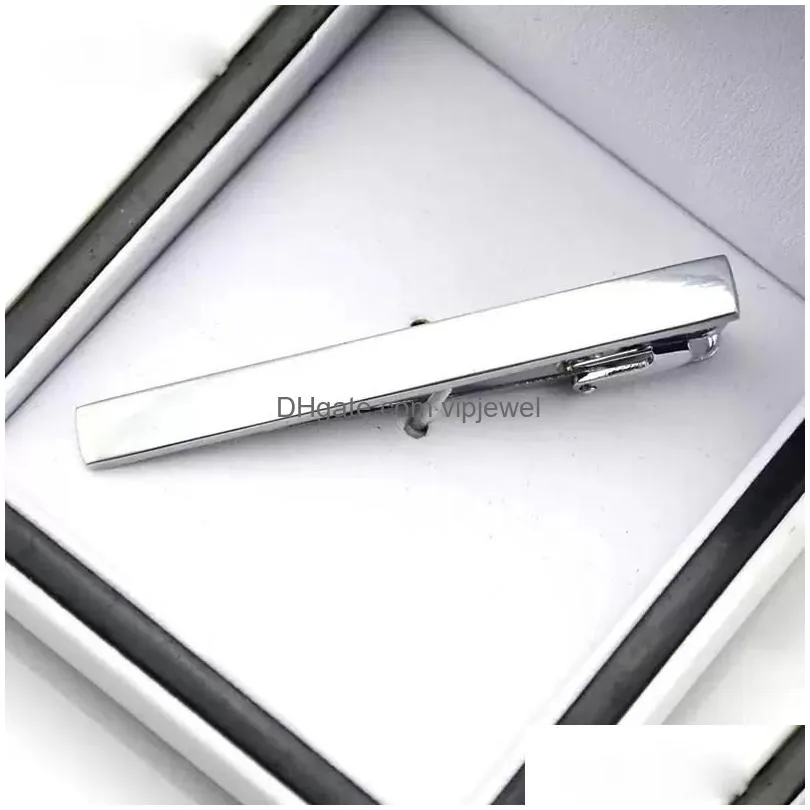 simple tie clips business suits shirt necktie tie bar clasps silver fashion jewelry for men will and sandy drop ship