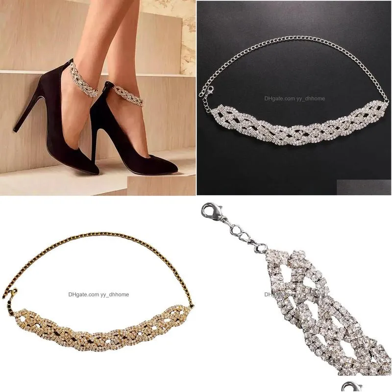 erotic sexy arrivals full diamond anklet fashion rhinestone sexy high heel ankle chain womens anklet