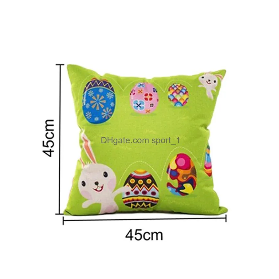 18inch pillowcase customized coffee shop pillow cover singlesided printing festival easter egg pillowcase decor sofa pillowcase