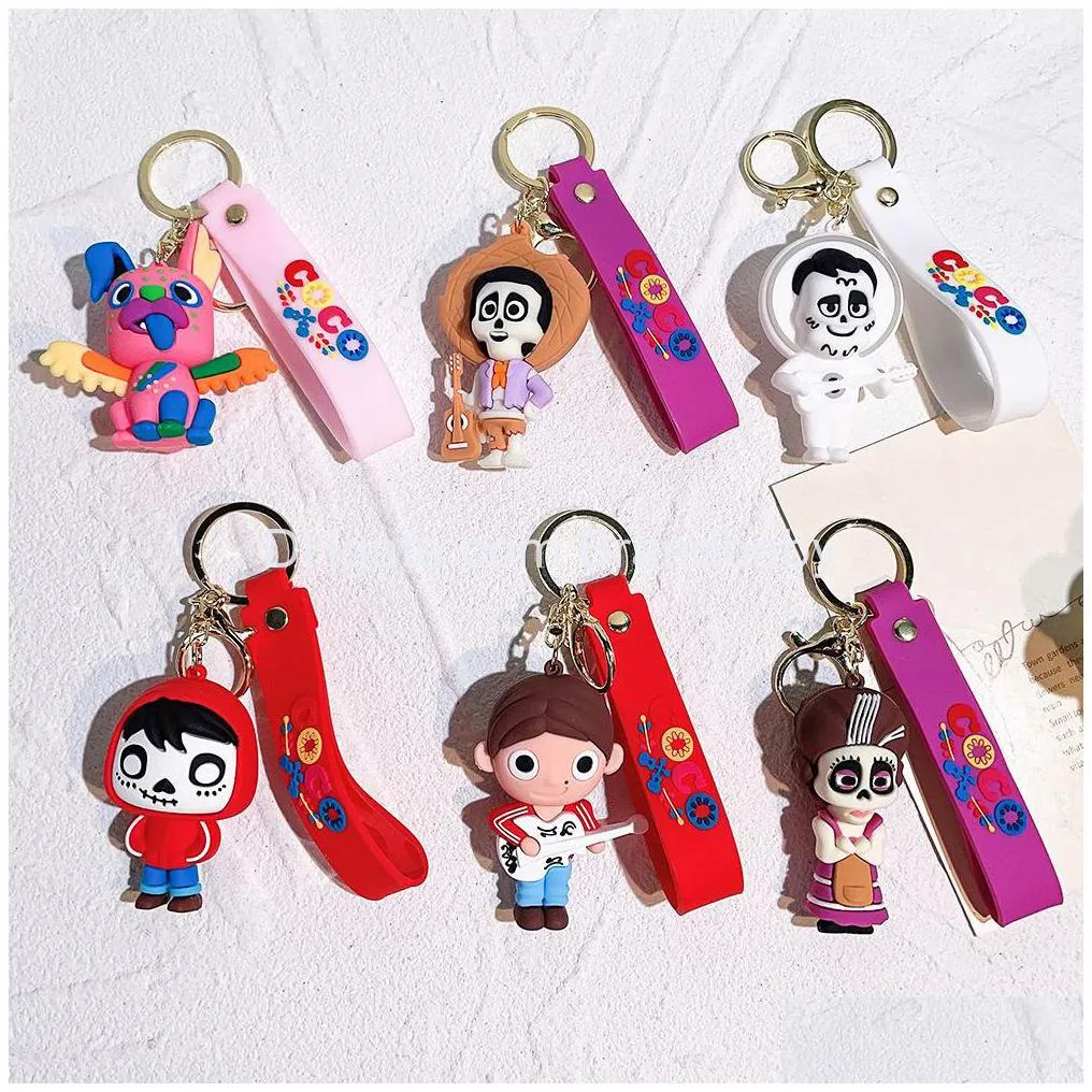 cartoon cute animation character jewelry keychain backpack car fashion key ring accessories traveling dream