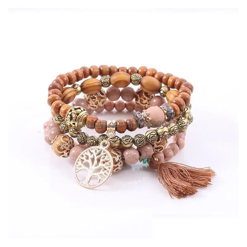 alloy rose life tree bracelet tassels manual trend mu zhu suit group combine bracelet