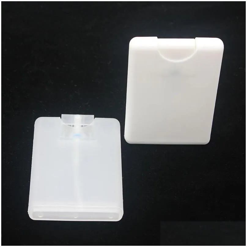 card shape perfume spray bottle wholesale 20ml pp plastic empty cosmetic container refillable atomizer alcohol bottles