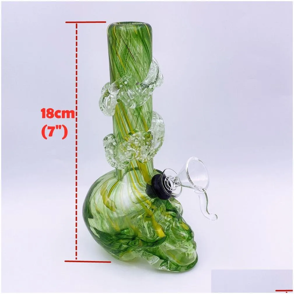 smoking hookahs soft glass bongs water pipes glow in the dark