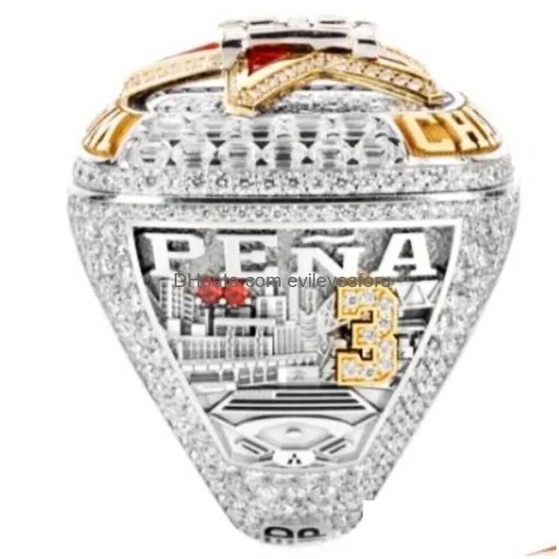 2022  world series baseball team championship ring sport souvenir men fan gift 2023 wholesale hip hop punk jewelry