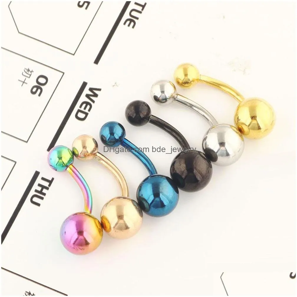 anodized stainless steel navel button rings belly piercing cartilage helix body jewelry tragus earring mix 6 colors